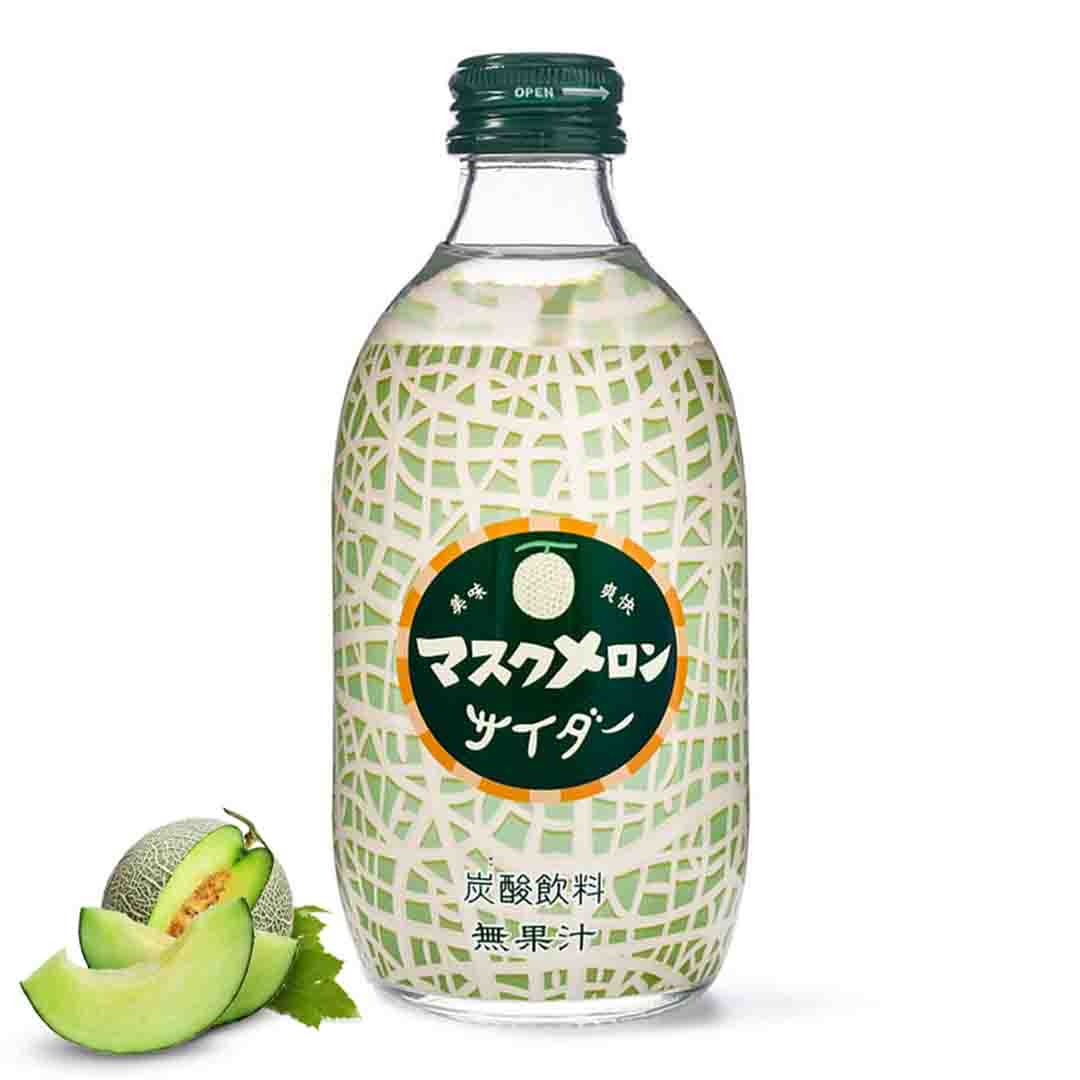 Boisson Japonaise pétillante - Goût Melon Vert - Tomomasu