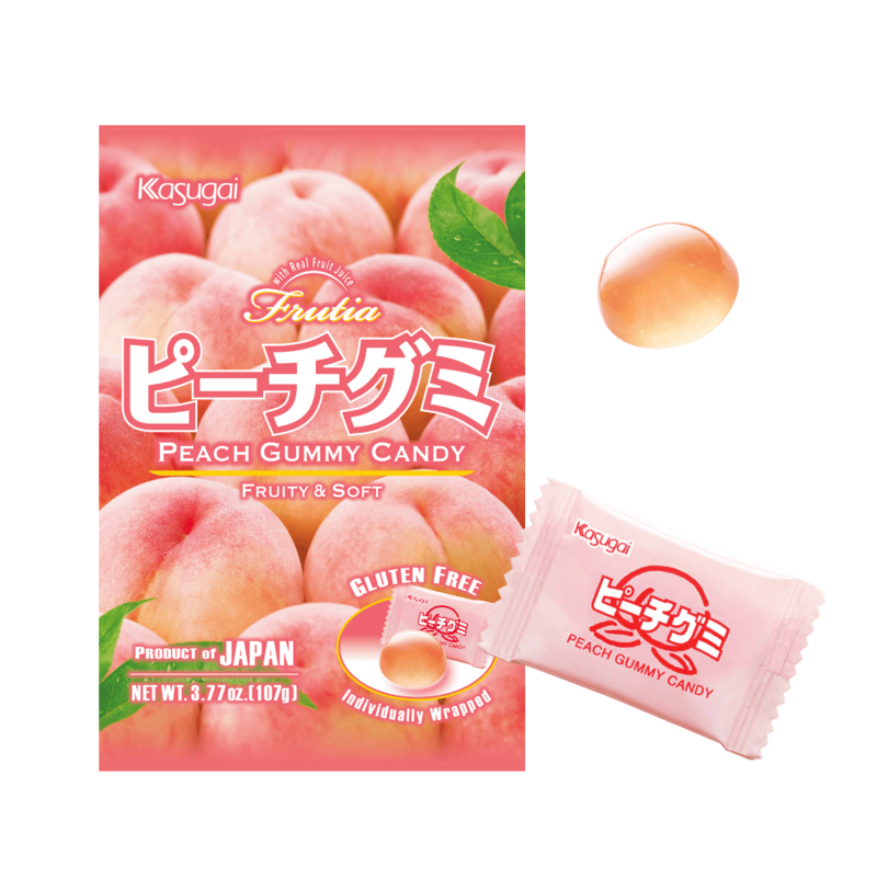 Bonbons Japonais - Gummy Pêche Blanche - Kasugai