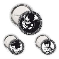 Death Note - Badges - Light, L & Ryuk