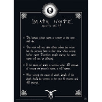 Death Note - Poster - Règles du Death Note