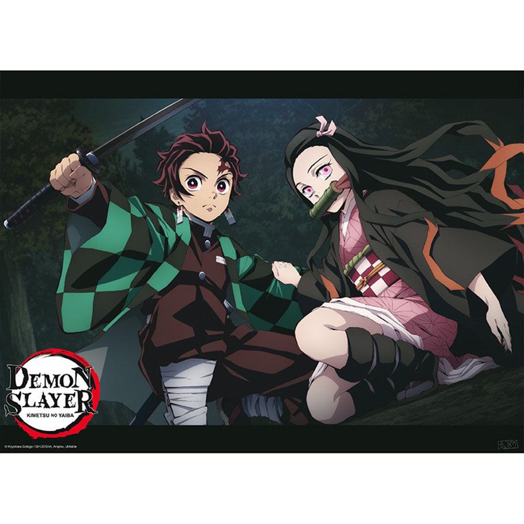 DEMON SLAYER - Poster - Tanjiro et Nezuko Position de Combat