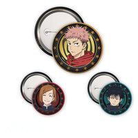 Jujutsu Kaisen - Badges -  Yuji, Megumi & Nobara