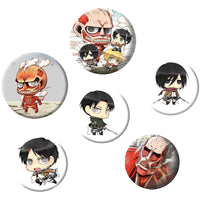 L'Attaque Des Titans - Badges - Personnages Chibi