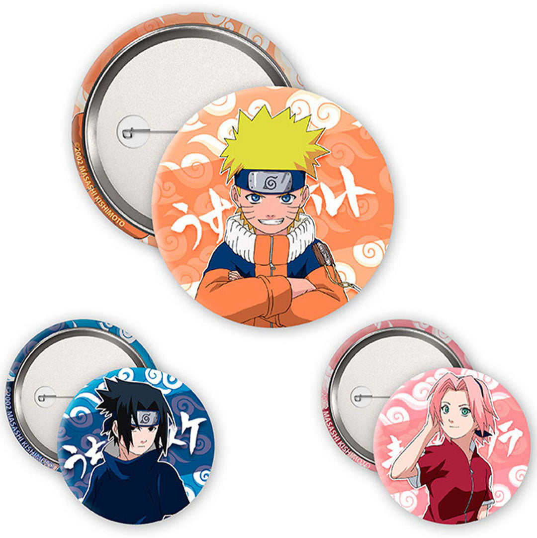 Naruto - Badges - Naruto Sakura & Sasuke