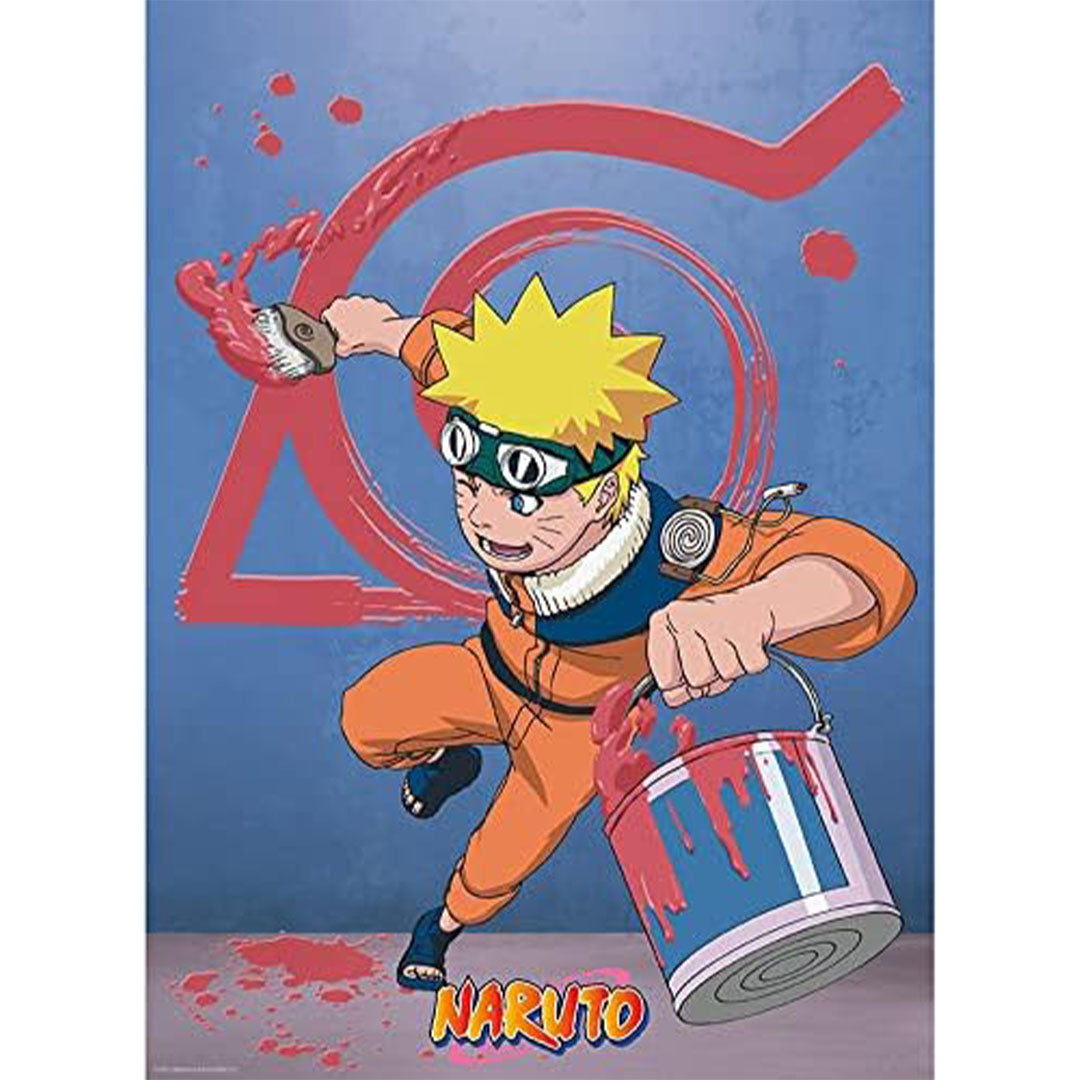 NARUTO - Poster - Naruto & emblème Konoha