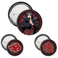 Naruto Shippuden - Badges - Itachi & Akatsuki
