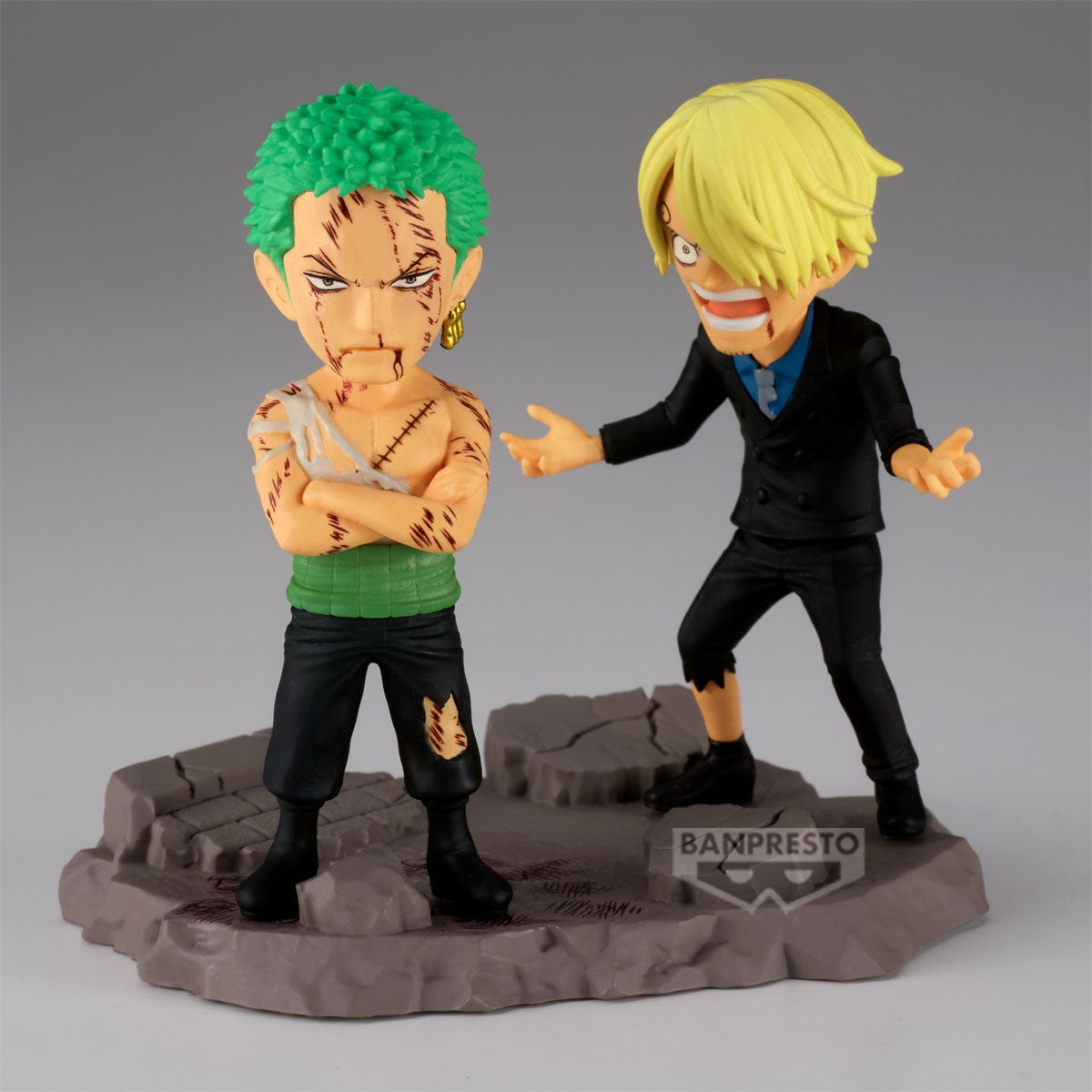 One Piece - Figurine Roronoa Zoro & Sanji - "...Nothing...at All!!!!" - World Collectable Figure Log Stories