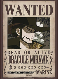 One Piece - Poster - Wanted Dracule Mihawk