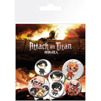 L'Attaque Des Titans - Badges - Personnages Chibi