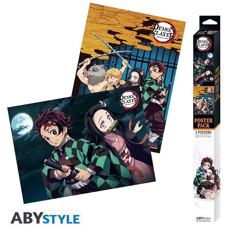 DEMON SLAYER - Set 2 Posters - Groupe & Duo