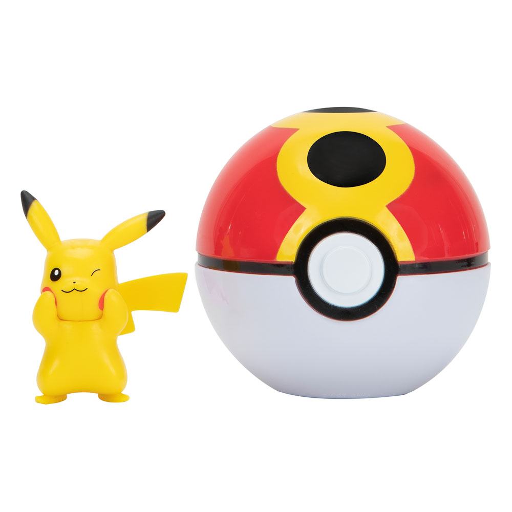 Pokémon - Figurine Pikachu & Bis Ball - 6 cm - Clip'n'Go