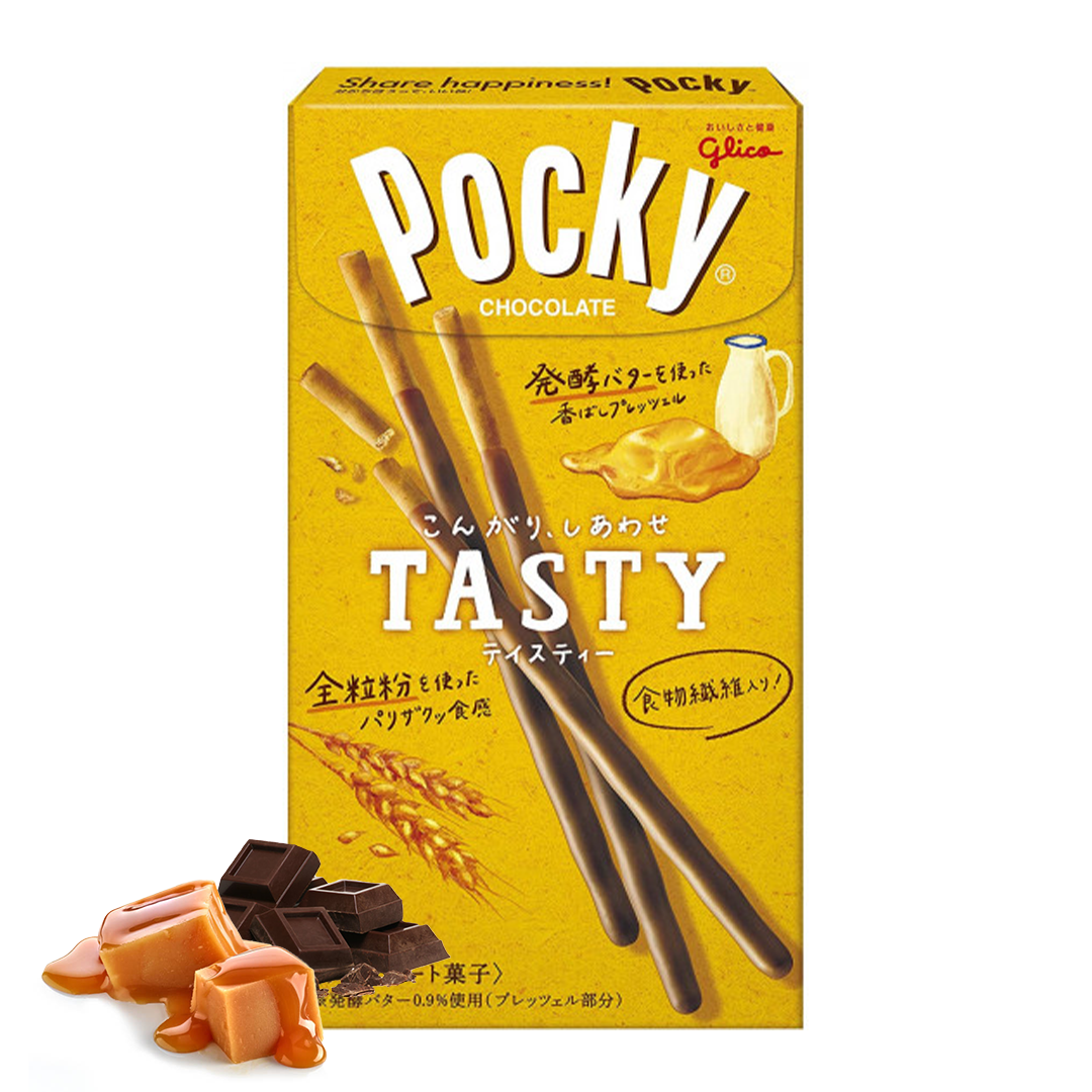 Pocky - Biscuits Extra Fins - Tasty Style - Chocolat Caramel