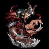 L'Attaque Des Titans - Résine - Livai vs Titan Bestial - 45cm - KITSUNE STATUE