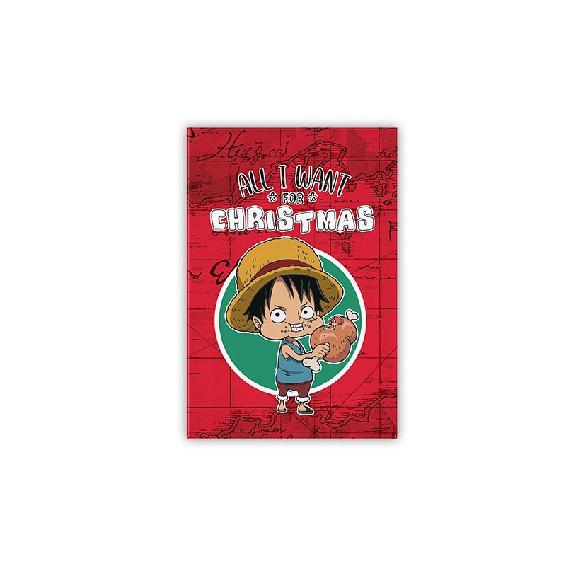 ONE PIECE - Aimant / Magnet - Liste Noël - ALL I WANT FOR CHRISTMAS
