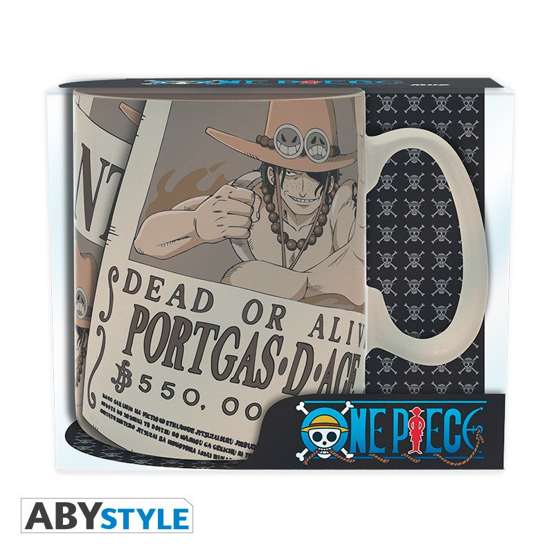 Mug One Piece - Personnage Ace Avec Prime 550,000,000 Berry - 325 Ml - Neuf Avec Boîte