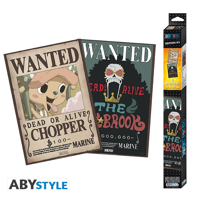 ONE PIECE - Set 2 Posters - Wanted Brook & Chopper