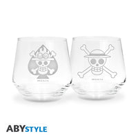 One Piece - Set 2 Verres - Luffy & Ace Skulls