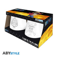 One Piece - Set 2 Verres - Luffy & Ace Skulls