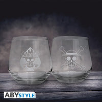 One Piece - Set 2 Verres - Luffy & Ace Skulls
