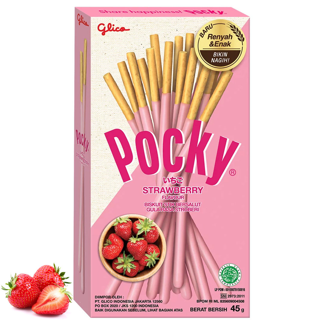 Pocky - Biscuits Extra Fins - Fraise