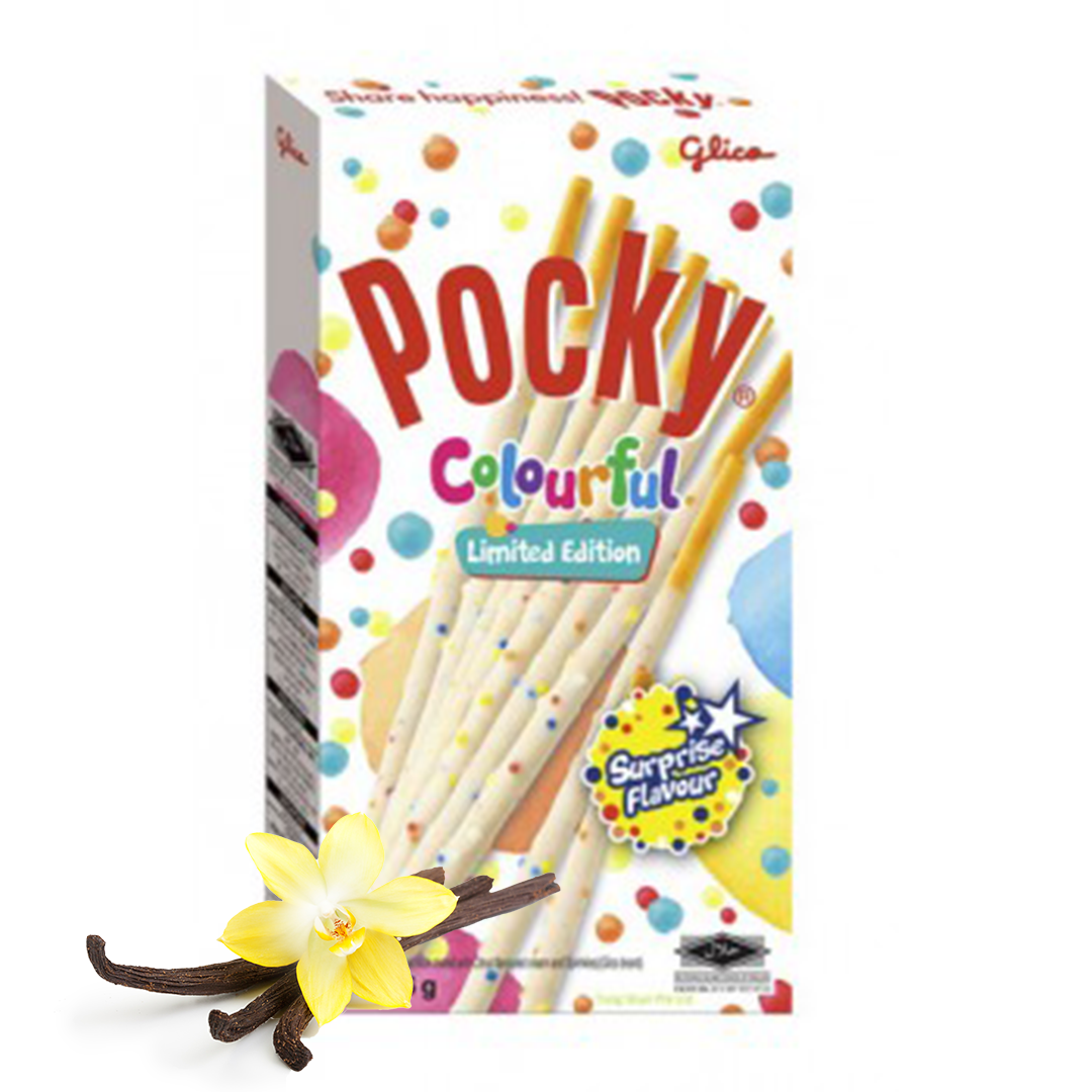Pocky - Biscuits Extra Fins - Vanille Colourful - Edition Limitée